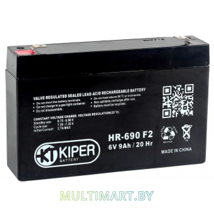 Аккумулятор для ИБП Kiper HR-690 F2 (6В/9 А·ч)
